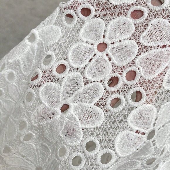 White Boho Women's Lace Embroidered Tank Top - Picture 7 of 7